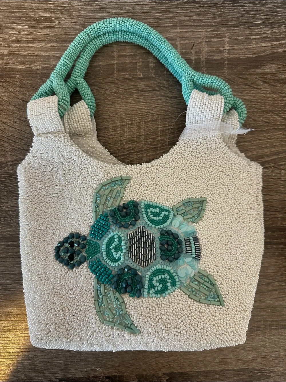 VIRAL TURTLE BEADED BAG - Picture 2 of 6